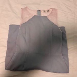 Anabella Mesh-Back Pastel Blue Dress